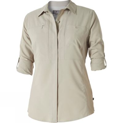 Camisa Royal Robbins Expedition Chill Manga Larga Mujer Beige - Chile TUK520986